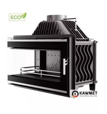 Kawmet - fireplace insert Corner W16 premium with a damper