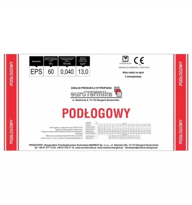 Eurotermika - płyta styropianowa Podłogowy 60-039