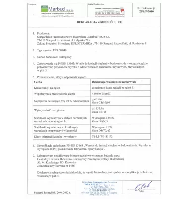 Eurotermika - polystyrenová deska Podlaha 60-039