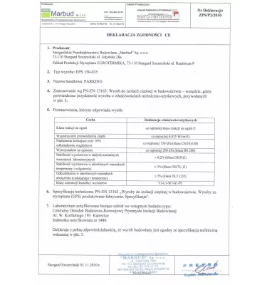 Eurotermika - polystyrenová deska Parking 150-035