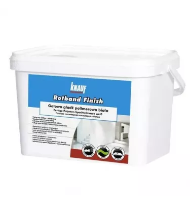 Knauf Bauprodukte - finished white polymer finish Knauf Rotband Finish