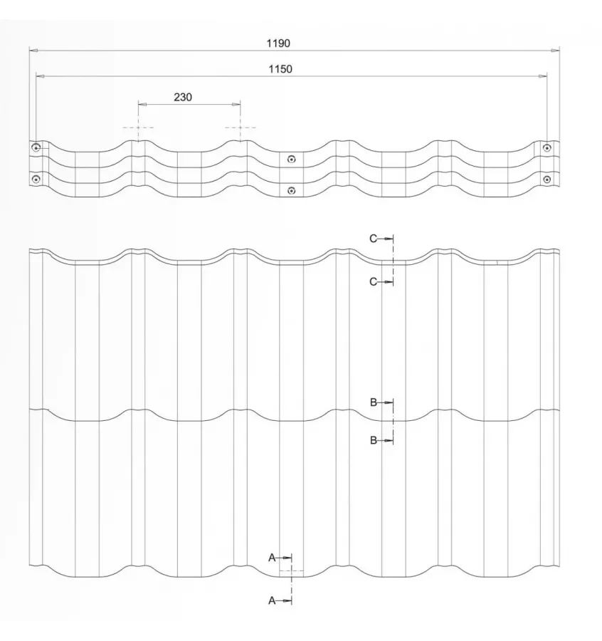 Bud Mat - Venecja 350 modular metal roof tiles