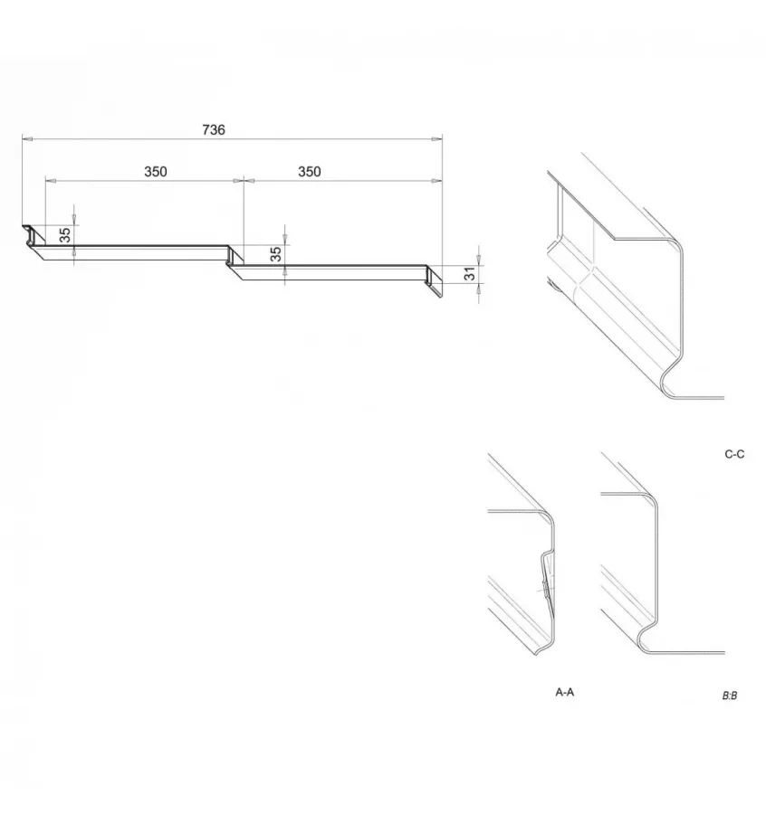 Bud Mat - Venecja 350 modular metal roof tiles