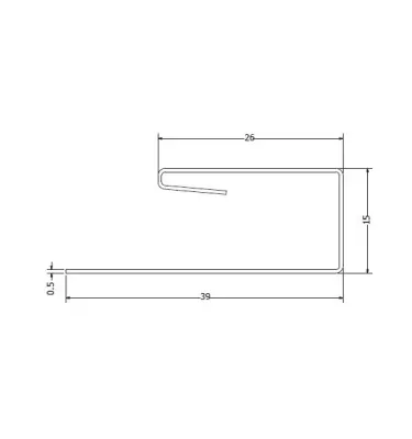 Bud Mat - steel roof lining - type J strip
