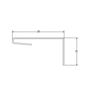 Bud Mat - steel roof lining - type L strip