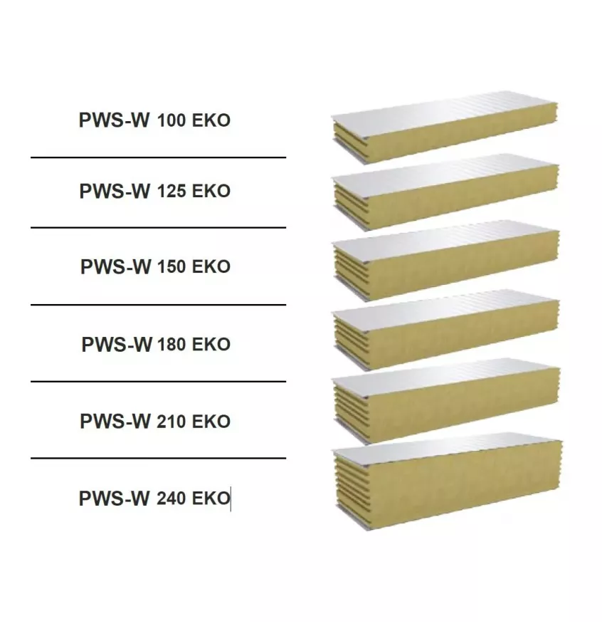 Pruszyński - stěnový sendvičový panel PWS -W EKO LIGHT minerální vlna