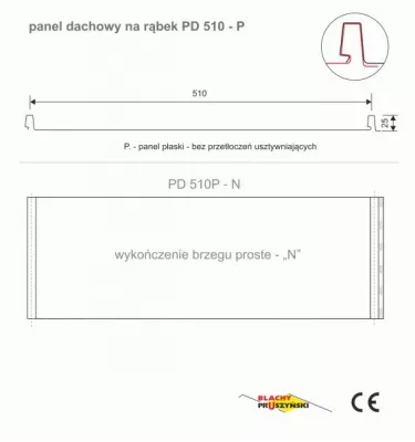 Pruszyński - střešní panely PD 510 N.