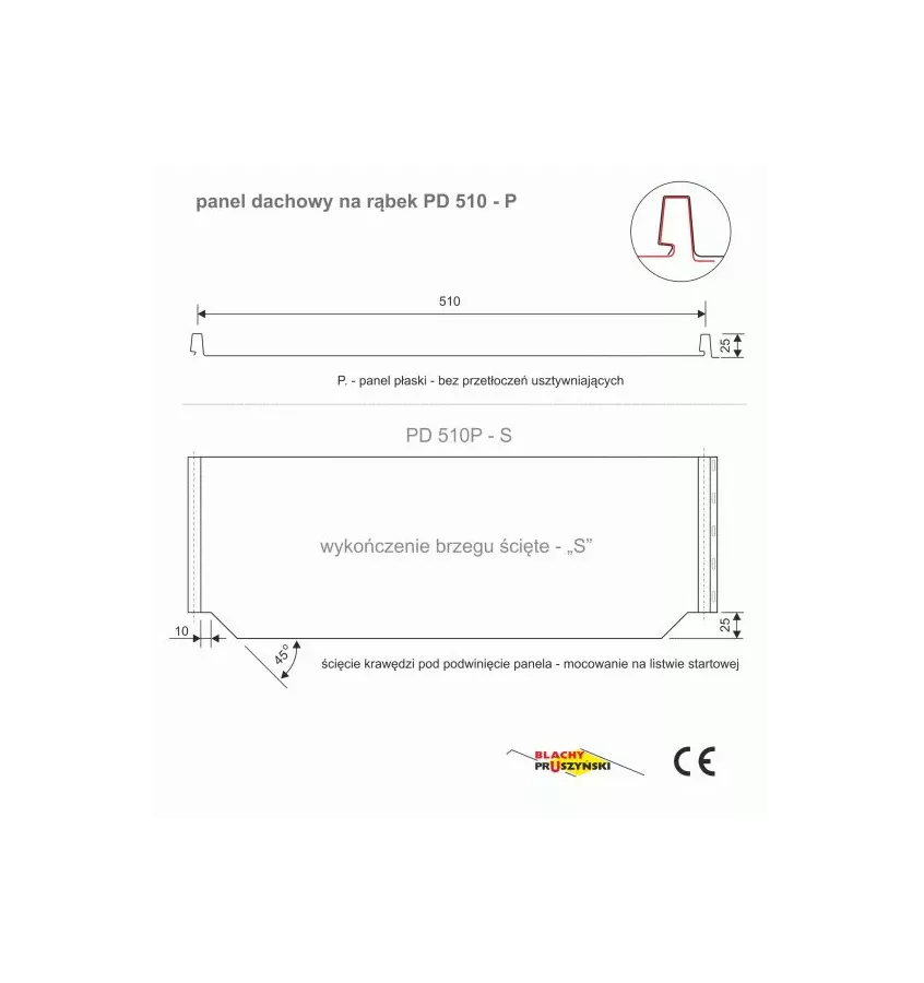 Pruszyński - seam roof panels PD 510 S