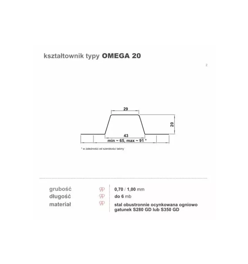 Pruszyński - Omega pozinkované ocelové nášivky