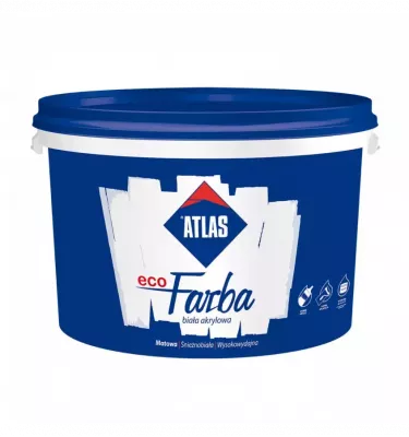 Atlas - interiérová bílá akrylová barva ecoFARBA (AW -ECO)