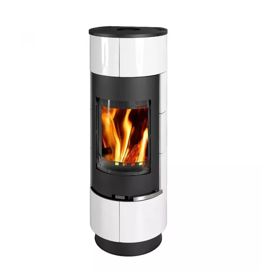 Thorma - piecyk na drewno Atika Standard Cadiz kafel biały 7,5 kW