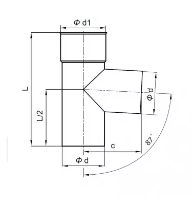 Kominflex - tee made of stainless steel