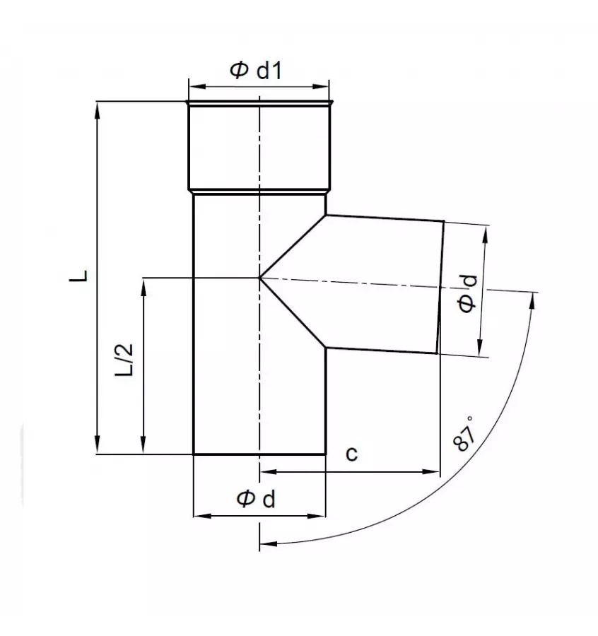 Kominflex - tee made of stainless steel