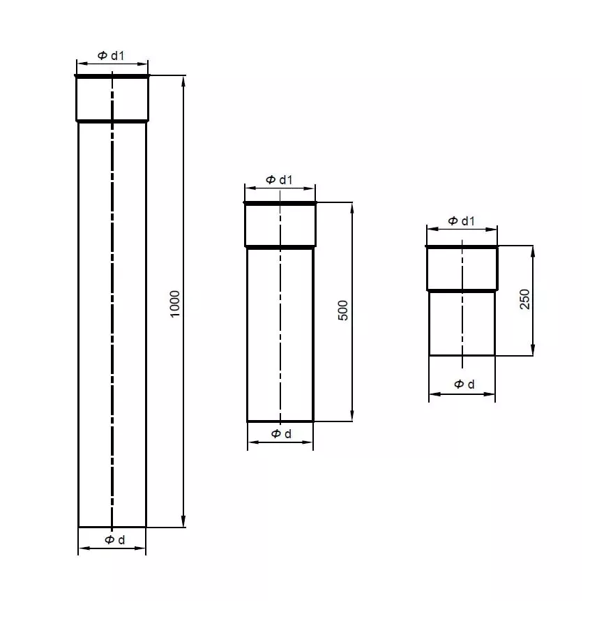 Kominflex - stainless steel pipe