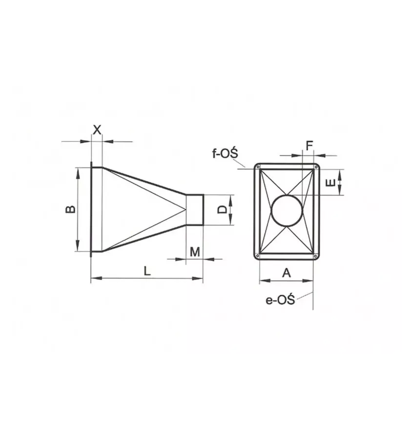 Xplo Ventilation - symmetrical diffuser