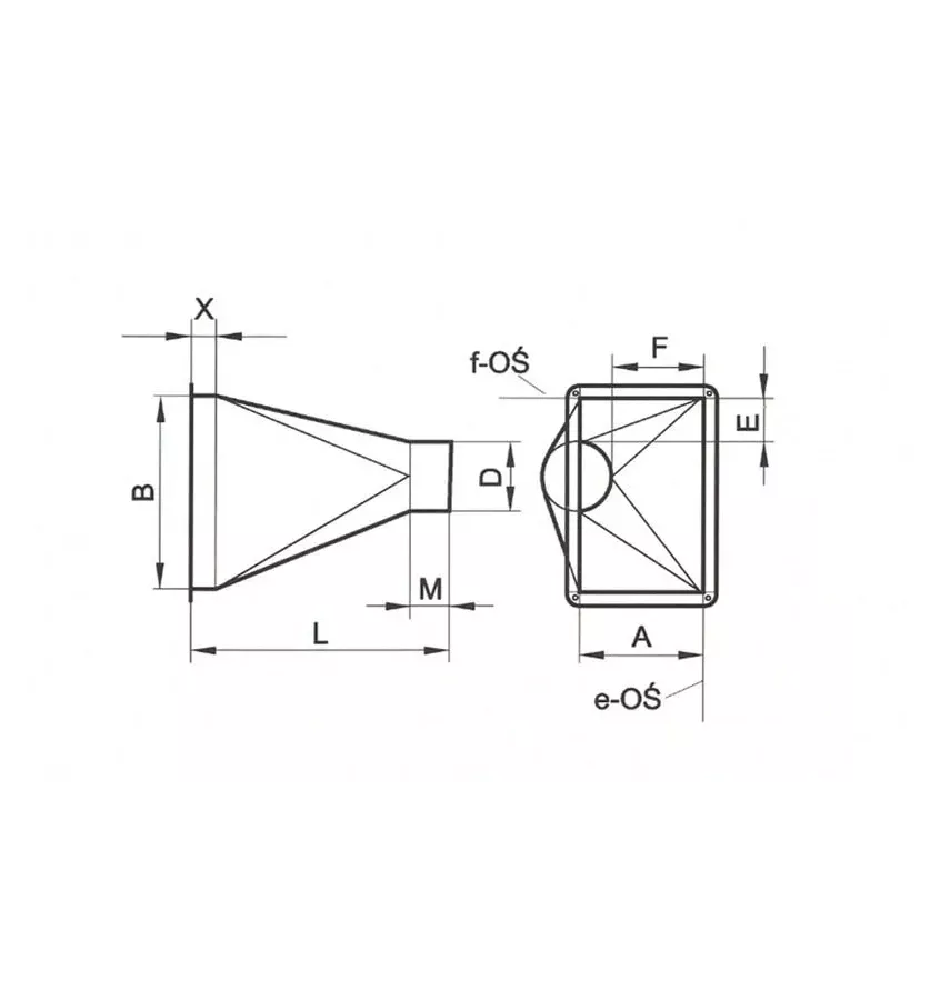 Xplo Ventilation - asymetrický difuzor