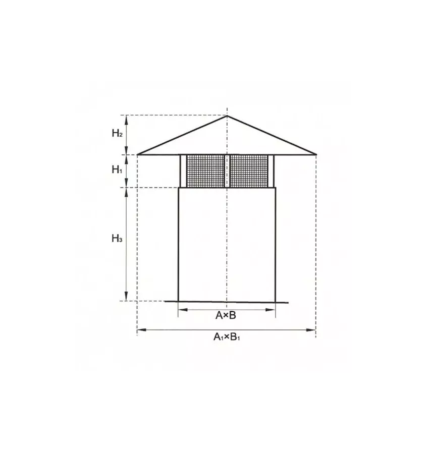 Xplo Ventilation - rectangular roof launcher type A