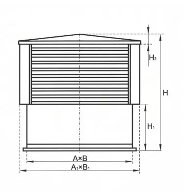 Xplo Ventilation - rectangular roof air intake type B