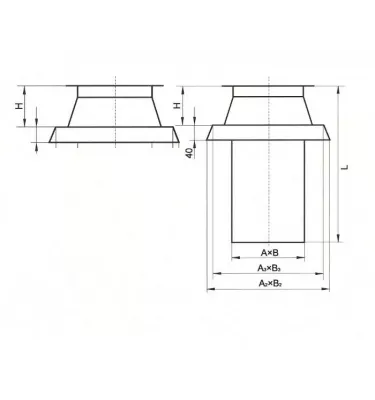 Xplo Ventilation - rectangular roof base type AI and A II