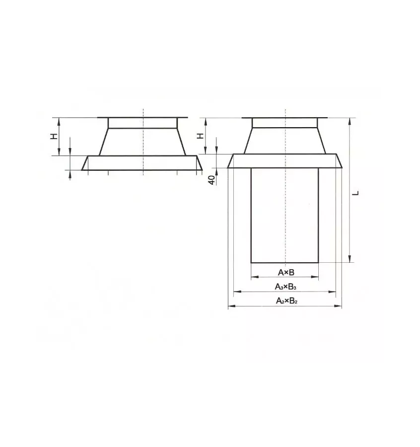 Xplo Ventilation - rectangular roof base type AI and A II