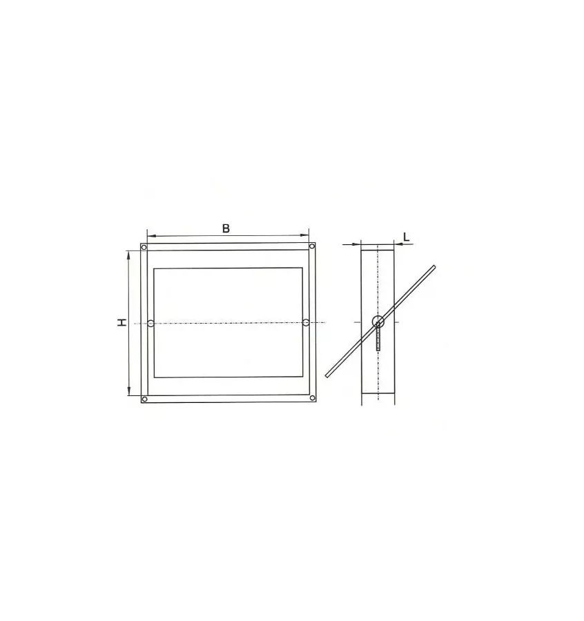 Xplo Ventilation - jednokřídlý obdélníkový tlumič