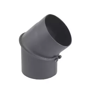 Darco - system of connections to fireplaces and solid fuel boilers SPK - black 45 ° adjustable elbow