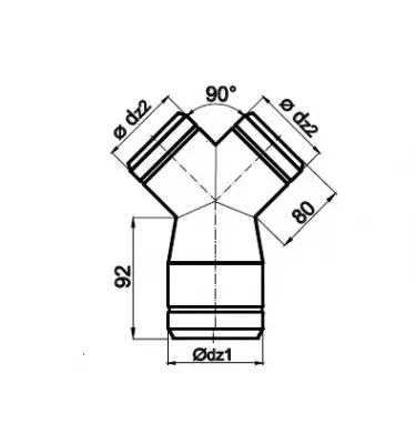 Darco - DGP hot air distribution system round - T-piece YR ’PORTKI’
