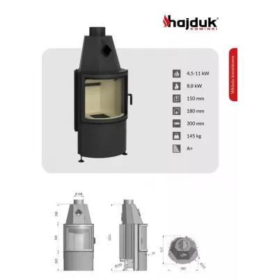 Hajduk - convection fireplace insert Prisma MR