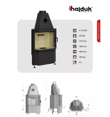 Hajduk - convection fireplace insert Prisma K.