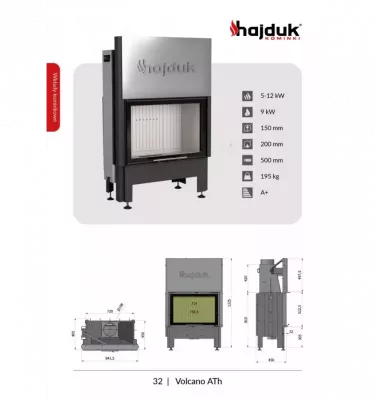 Hajduk - Volcano ATh convection fireplace insert