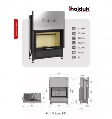 Hajduk - Volcano BTh convection fireplace insert