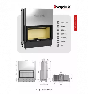 Hajduk - Volcano DTh convection fireplace insert