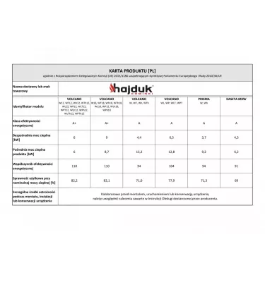 Hajduk - fireplace insert with a water jacket Volcano WPh-18