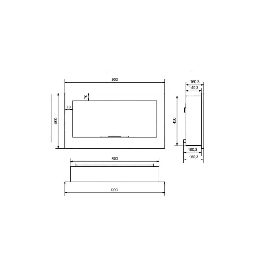Infire - biokominek Inside 900