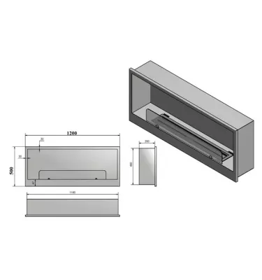 Infire - biofireplace INSIDE 1200