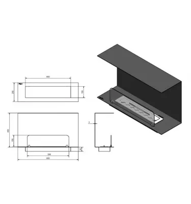 Infire - bio fireplace INSIDE C800
