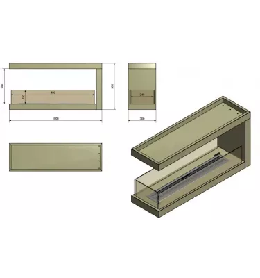 Infire - bio fireplace INSIDE U1000
