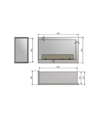 Infire - bio fireplace INSIDE L800