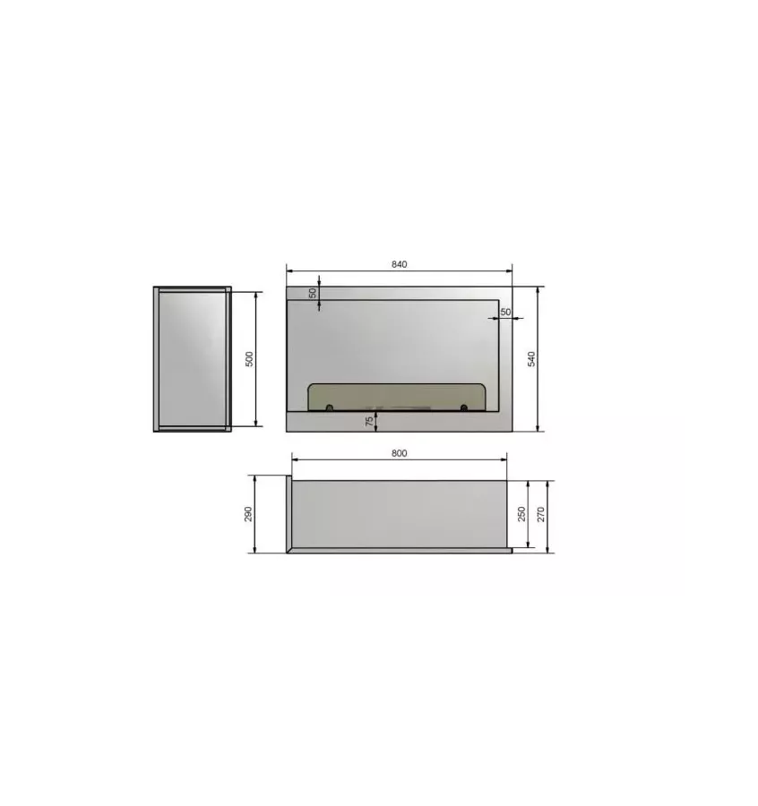 Infire - bio fireplace INSIDE L800