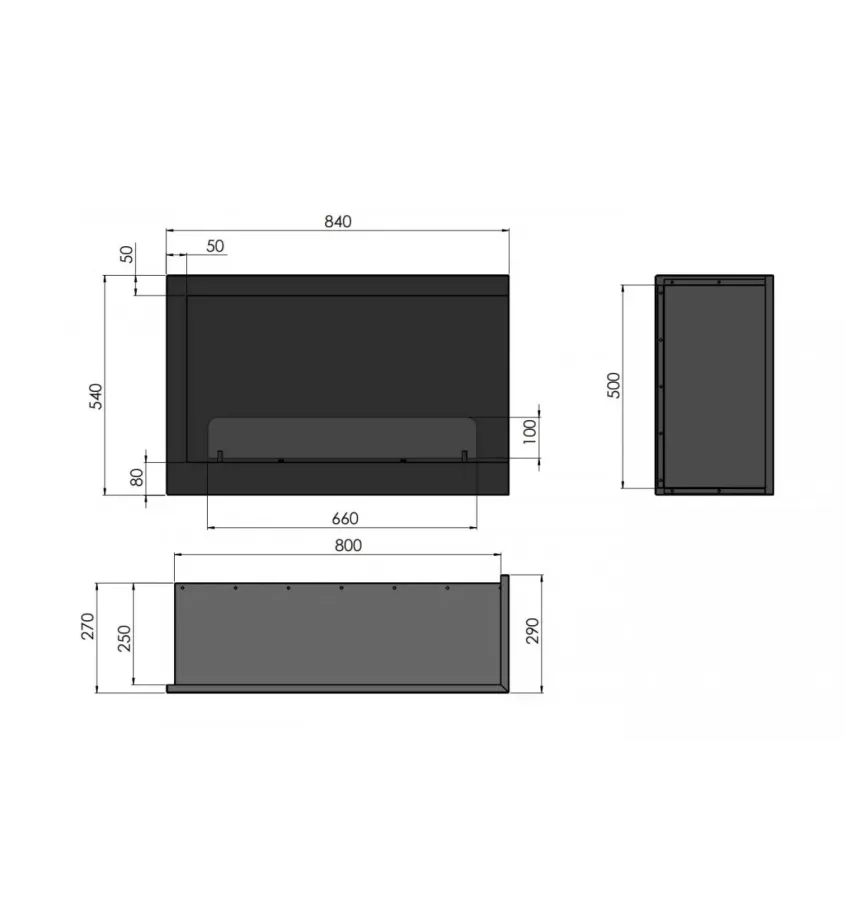 Infire - biofireplace INSIDE P800