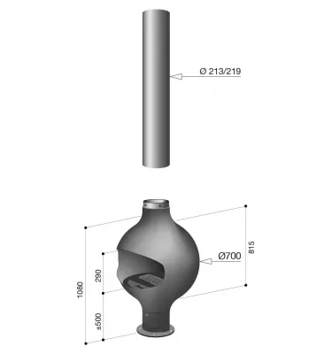 Focus - central BATHYSCAFOCUS gas fireplace