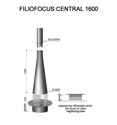 Focus - centrální plynový krb FILIOFOCUS
