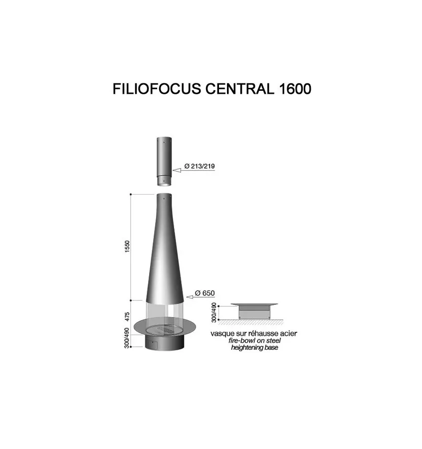Focus - central FILIOFOCUS gas fireplace