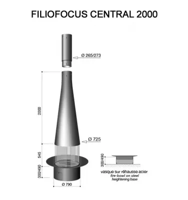 Focus - central FILIOFOCUS gas fireplace