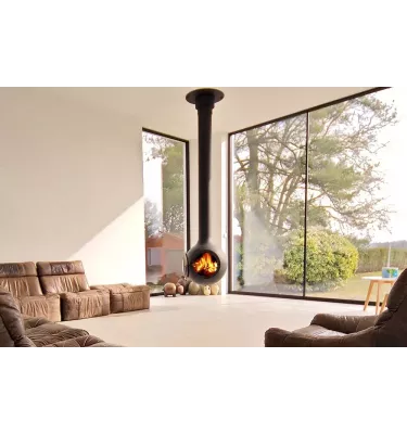 Focus - centrální krb BATHYSCAFOCUS s prosklením