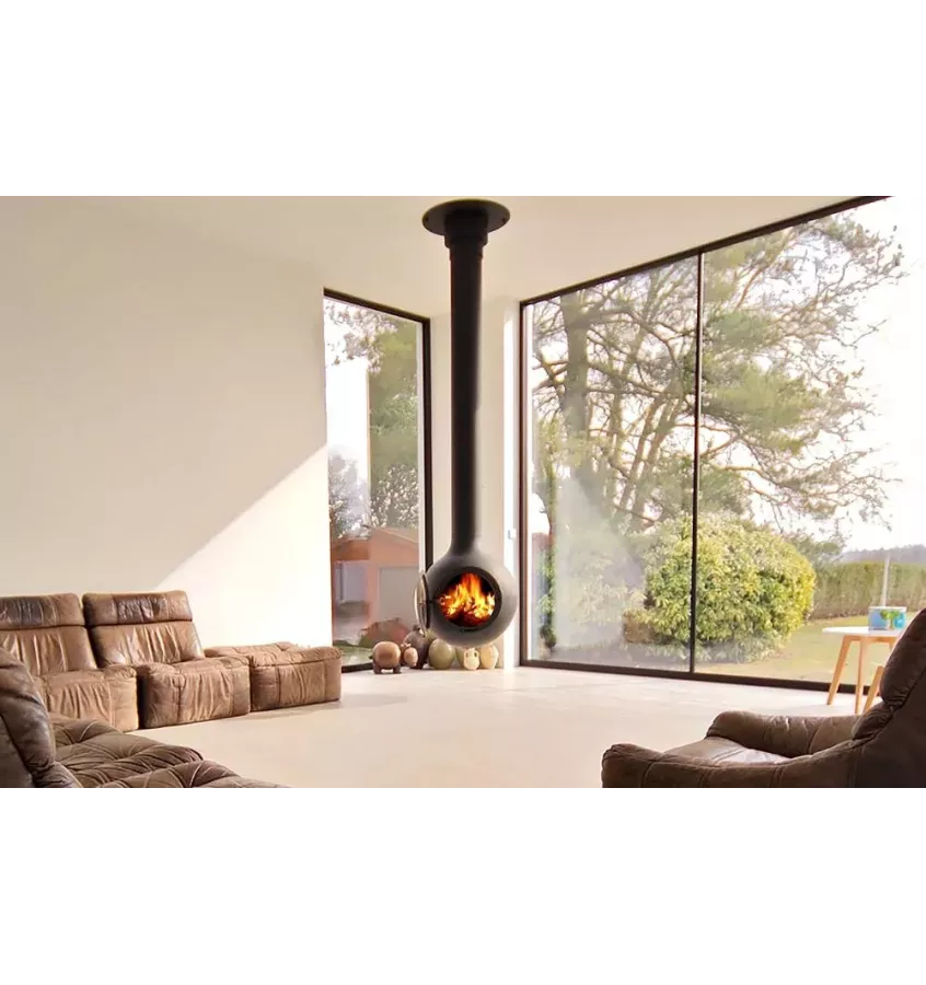 Focus - centrální krb BATHYSCAFOCUS s prosklením