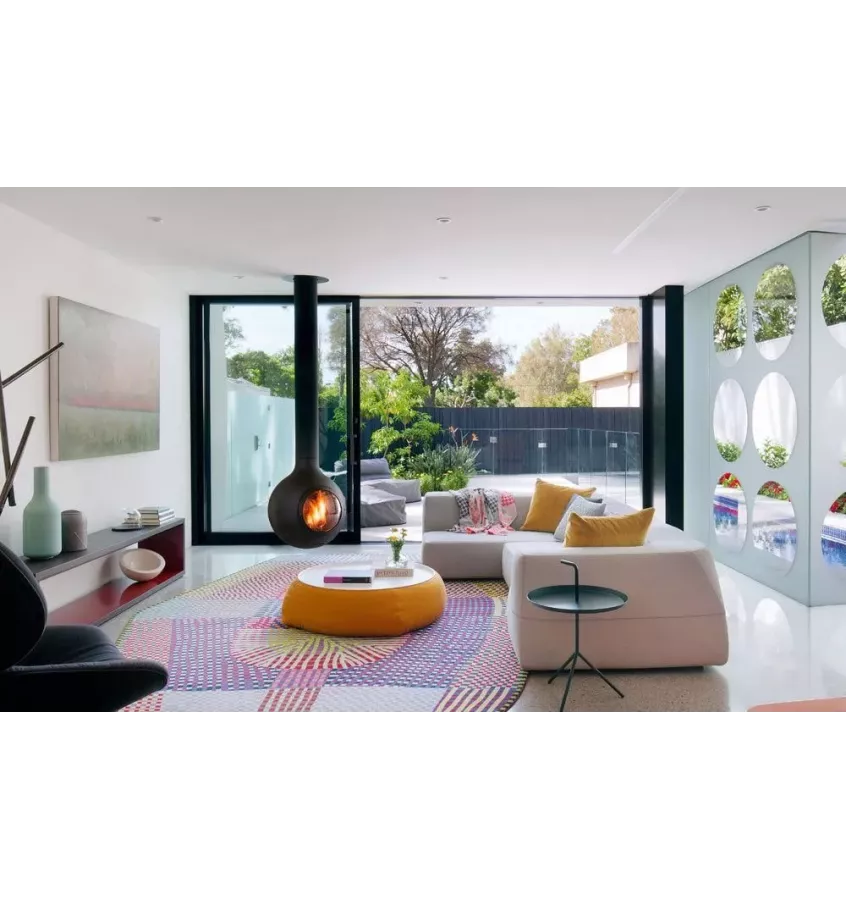 Focus - centrální krb BATHYSCAFOCUS s prosklením