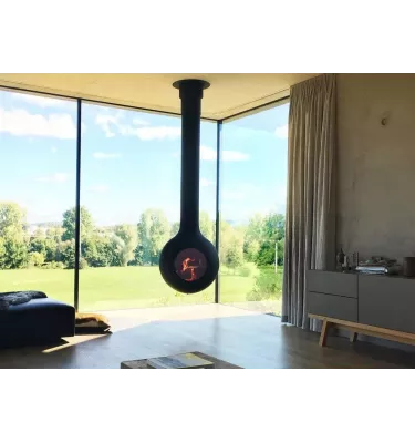 Focus - centrální krb BATHYSCAFOCUS s prosklením