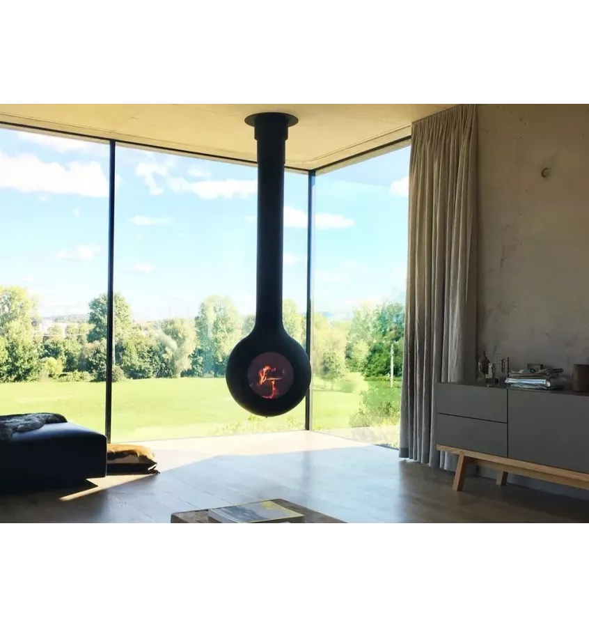 Focus - centrální krb BATHYSCAFOCUS s prosklením