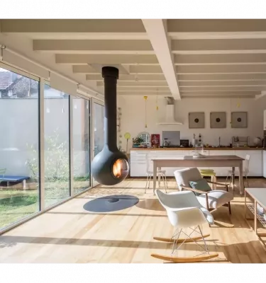 Focus - centrální krb BATHYSCAFOCUS s prosklením